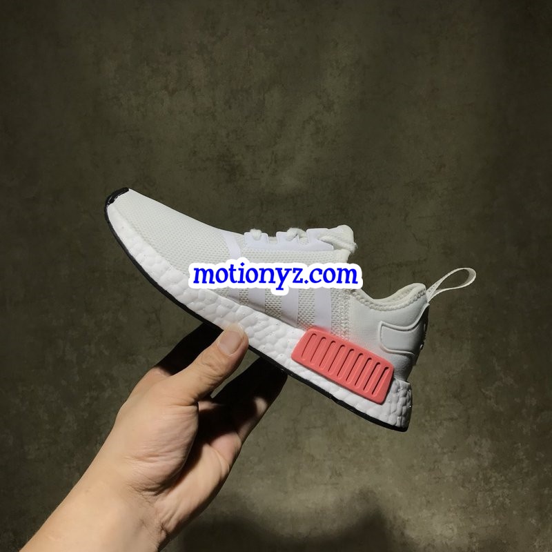 Real Boost Adidas NMD R1 PK White Pink GS